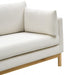 Cream Langham Linen Textured Fabric Loveseat - 157Cream-L - Vega Furniture