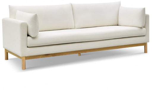 Cream Langham Linen Textured Fabric Sofa - 157Cream-S - Vega Furniture