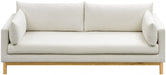 Cream Langham Linen Textured Fabric Sofa - 157Cream-S - Vega Furniture