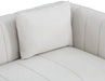 Cream Lucia Linen Textured Fabric Loveseat - 655Cream-L - Vega Furniture