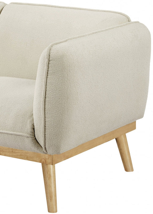 Cream Nolita Boucle Fabric Loveseat - 159Cream-L - Vega Furniture