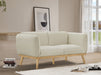 Cream Nolita Boucle Fabric Loveseat - 159Cream-L - Vega Furniture