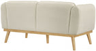 Cream Nolita Boucle Fabric Loveseat - 159Cream-L - Vega Furniture