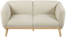 Cream Nolita Boucle Fabric Loveseat - 159Cream-L - Vega Furniture