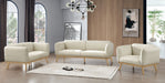 Cream Nolita Boucle Fabric Sofa - 159Cream-S - Vega Furniture