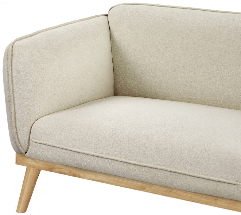 Cream Nolita Boucle Fabric Sofa - 159Cream-S - Vega Furniture