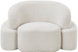 Cream Principessa Boucle Fabric Living Room Chair - 108Cream-C - Vega Furniture