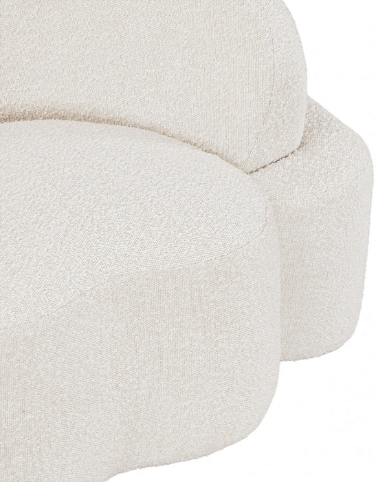 Cream Principessa Boucle Fabric Living Room Chair - 108Cream-C - Vega Furniture