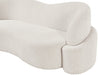 Cream Principessa Boucle Fabric Loveseat - 108Cream-L - Vega Furniture