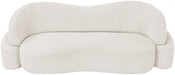 Cream Principessa Boucle Fabric Sofa - 108Cream-S - Vega Furniture