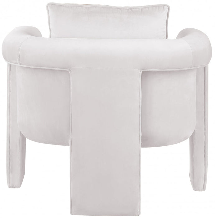 Cream Sloan Velvet Accent Chair - 424Cream - Vega Furniture