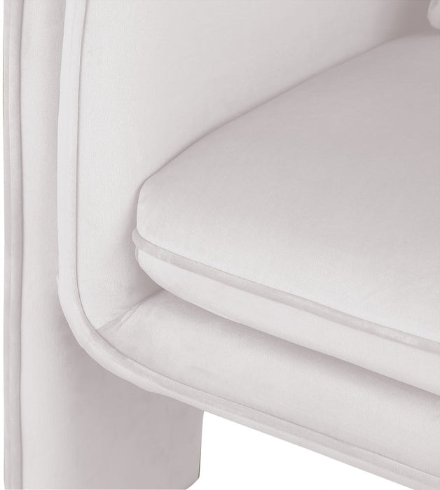 Cream Sloan Velvet Accent Chair - 424Cream - Vega Furniture