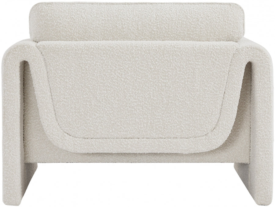 Cream Stylus Boucle Fabric Chair - 198Cream-C - Vega Furniture