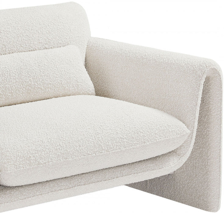 Cream Stylus Boucle Fabric Chair - 198Cream-C - Vega Furniture