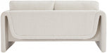 Cream Stylus Boucle Fabric Loveseat - 198Cream-L - Vega Furniture