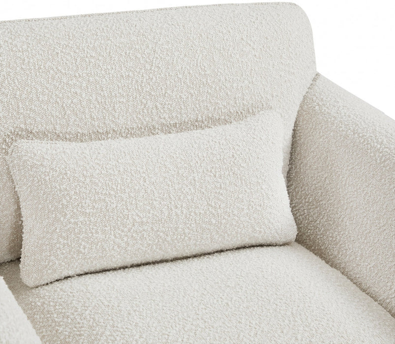 Cream Stylus Boucle Fabric Loveseat - 198Cream-L - Vega Furniture