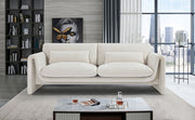 Cream Stylus Boucle Fabric Sofa - 198Cream-S - Vega Furniture