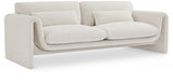 Cream Stylus Boucle Fabric Sofa - 198Cream-S - Vega Furniture