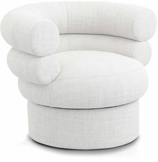 Cream Valentina Linen Textured Fabric Accent Chair - 570Cream - Vega Furniture