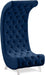 Crescent Blue Velvet Chair - 568Navy-C - Vega Furniture