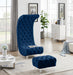 Crescent Blue Velvet Chair - 568Navy-C - Vega Furniture