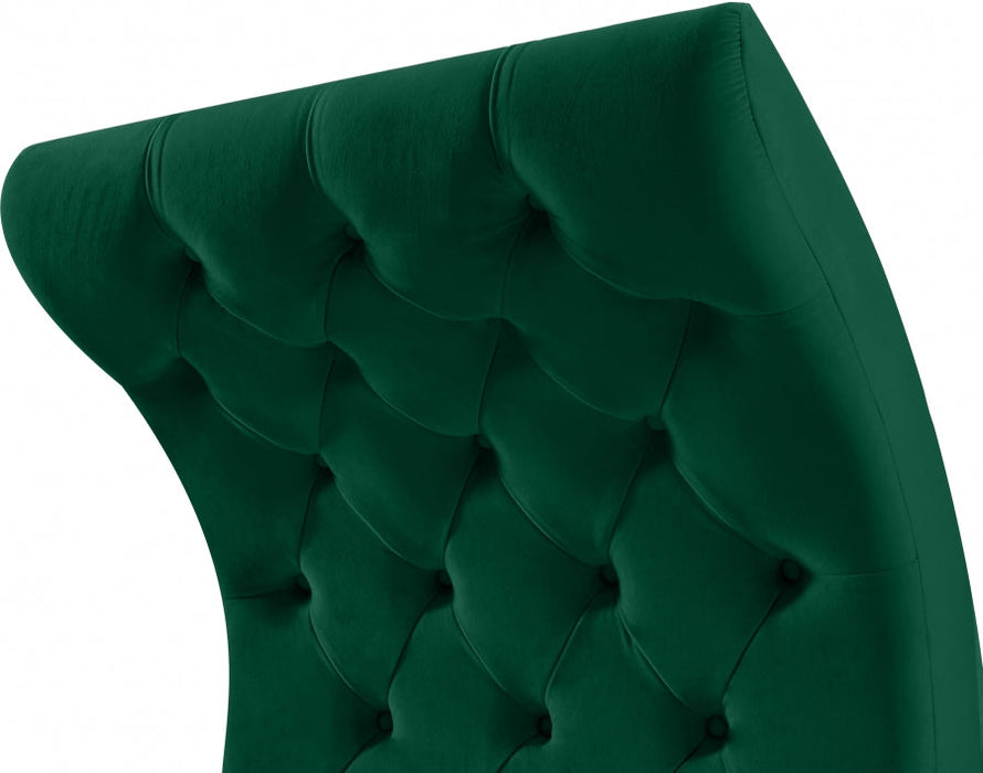 Crescent Green Velvet Chair - 568Green-C - Vega Furniture