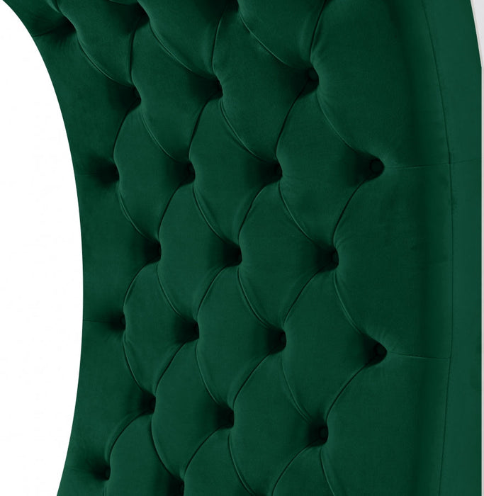 Crescent Green Velvet Chair - 568Green-C - Vega Furniture