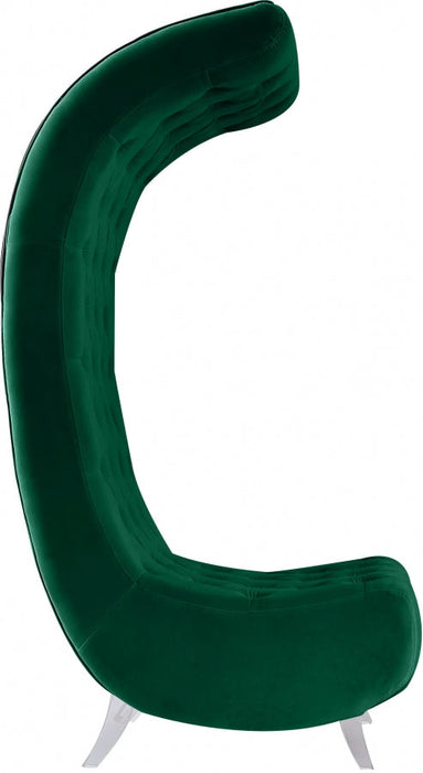 Crescent Green Velvet Chair - 568Green-C - Vega Furniture