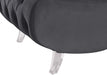 Crescent Grey Velvet Chair - 568Grey-C - Vega Furniture