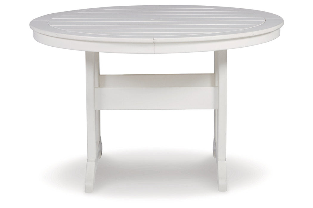 Crescent Luxe White Outdoor Dining Table - P207-615 - Vega Furniture