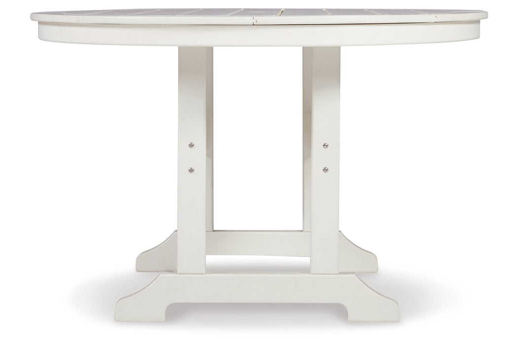 Crescent Luxe White Outdoor Dining Table - P207-615 - Vega Furniture