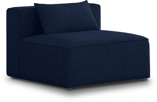 Cube Blue Modular Armless Chair - 630Navy-Armless - Vega Furniture