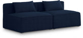 Cube Blue Modular Loveseat - 630Navy-S72A - Vega Furniture