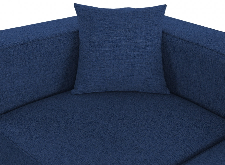 Cube Blue Modular Loveseat - 630Navy-S72B - Vega Furniture