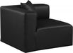 Cube Charcoal Grey Faux Leather Living Room Chair Black - 668Black-Corner - Vega Furniture