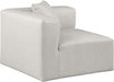 Cube Charcoal Grey Faux Leather Living Room Chair Cream - 668Cream-Corner - Vega Furniture