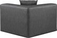 Cube Charcoal Grey Faux Leather Living Room Chair Grey - 668Grey-Corner - Vega Furniture