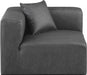 Cube Charcoal Grey Faux Leather Living Room Chair Grey - 668Grey-Corner - Vega Furniture