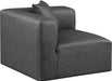 Cube Charcoal Grey Faux Leather Living Room Chair Grey - 668Grey-Corner - Vega Furniture