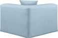 Cube Charcoal Grey Faux Leather Living Room Chair Light Blue - 668LtBlu-Corner - Vega Furniture