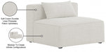 Cube Cream Modular Armless Chair - 630Cream-Armless - Vega Furniture