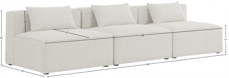 Cube Cream Modular Sofa - 630Cream-S108A - Vega Furniture