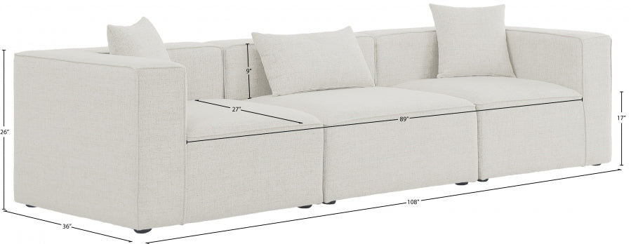 Cube Cream Modular Sofa - 630Cream-S108B - Vega Furniture