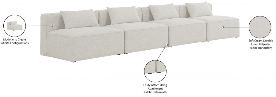 Cube Cream Modular Sofa - 630Cream-S144A - Vega Furniture