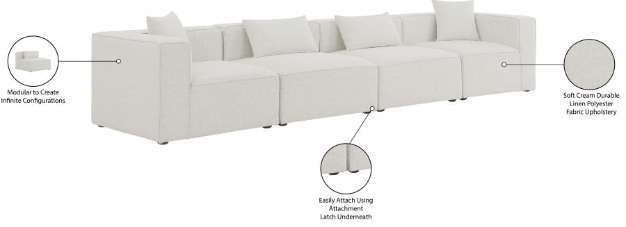 Cube Cream Modular Sofa - 630Cream-S144B - Vega Furniture