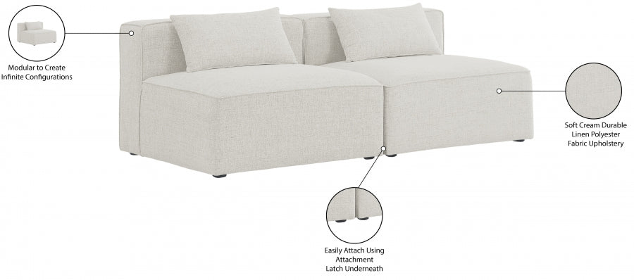 Cube Cream Modular Sofa - 630Cream-S72A - Vega Furniture