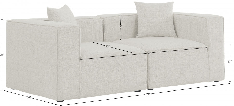 Cube Cream Modular Sofa - 630Cream-S72B - Vega Furniture