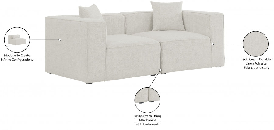 Cube Cream Modular Sofa - 630Cream-S72B - Vega Furniture