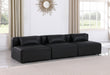 Cube Faux Leather Sofa Black - 668Black-S108A - Vega Furniture