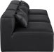 Cube Faux Leather Sofa Black - 668Black-S108A - Vega Furniture